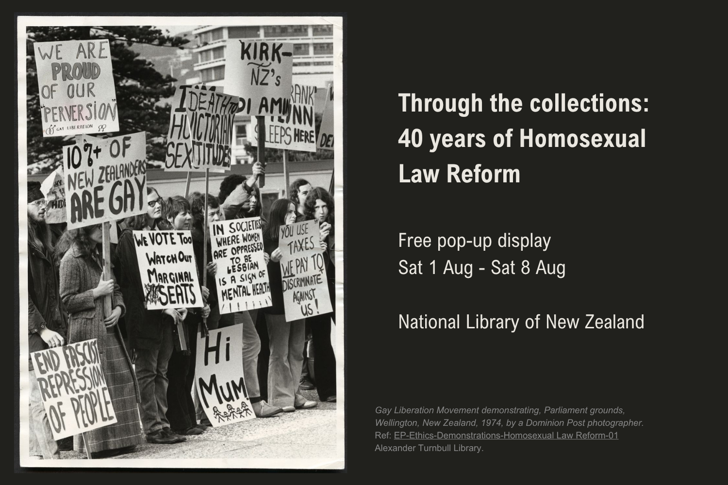 Pop-up display: 40 Years of Homosexual Law Reform